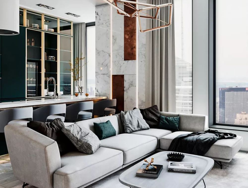 佛山市招商樾園現(xiàn)代簡約風格二居室裝修案例