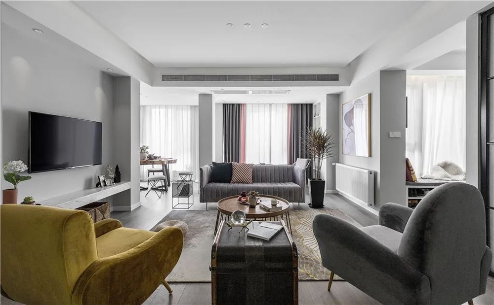 廣州市遠(yuǎn)東·御江豪庭輕奢風(fēng)格三居室裝修案例