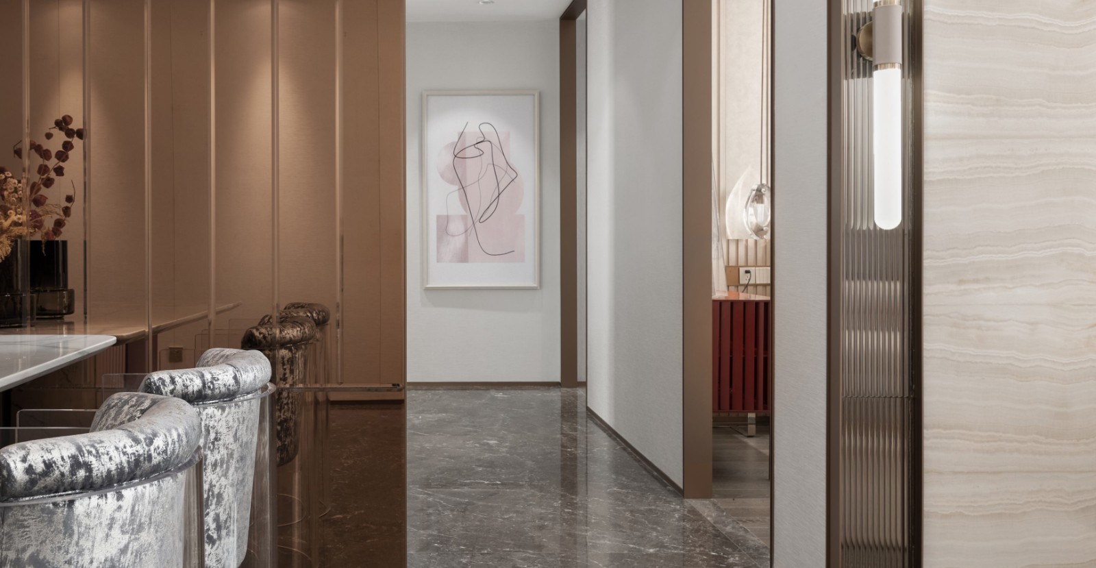 現(xiàn)代輕奢風(fēng)格室內(nèi)設(shè)計(jì)家裝案例-走廊 現(xiàn)代輕奢風(fēng)格室內(nèi)設(shè)計(jì)家裝案例-走廊