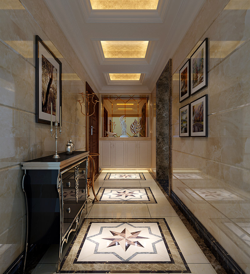 黃岐長信御景峰四居186平米歐式風格室內裝修案例-玄關 黃岐長信御景峰四居186平米歐式風格室內裝修案例-玄關