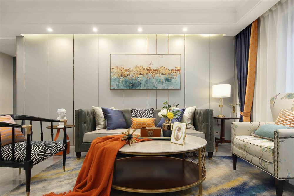 湛江市海鷗花苑美式風(fēng)格三居室裝修案例