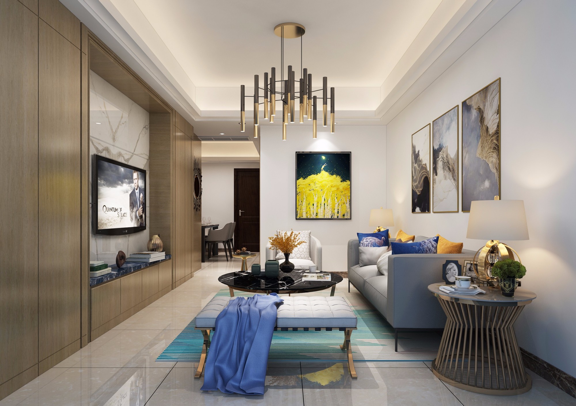 嘉興市吉翔大悅府現(xiàn)代簡(jiǎn)約風(fēng)格三居室裝修案例