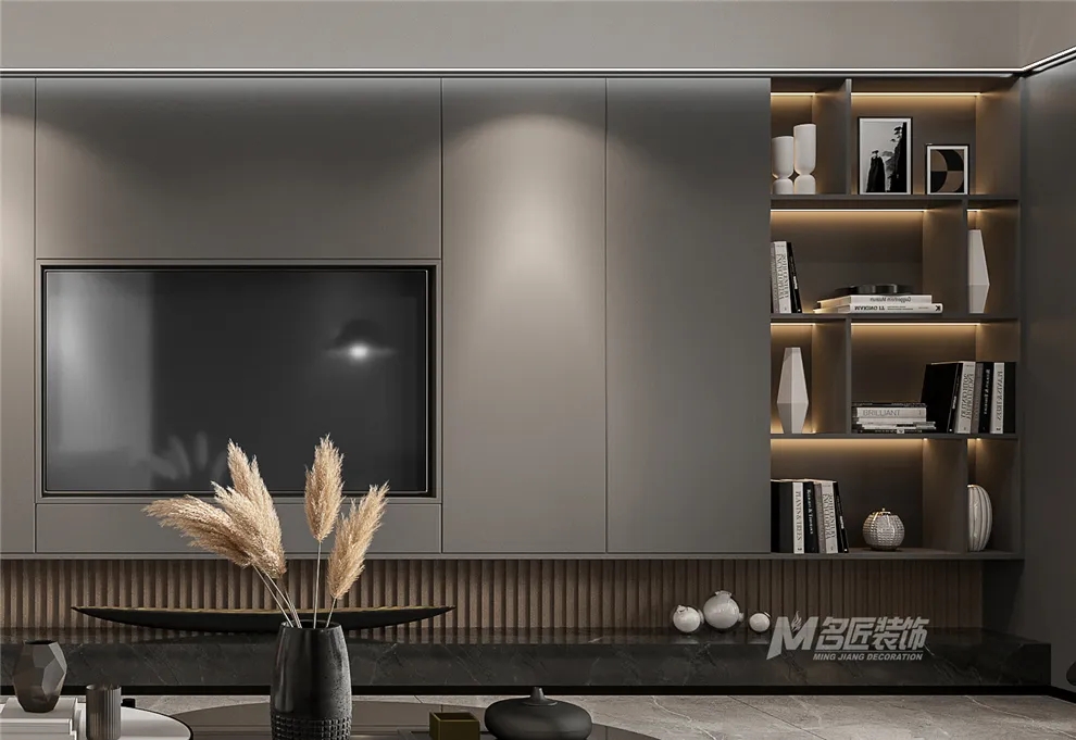 裝修公司黑白灰輕奢經(jīng)典風(fēng)格-電視柜 裝修公司黑白灰輕奢經(jīng)典風(fēng)格-電視柜