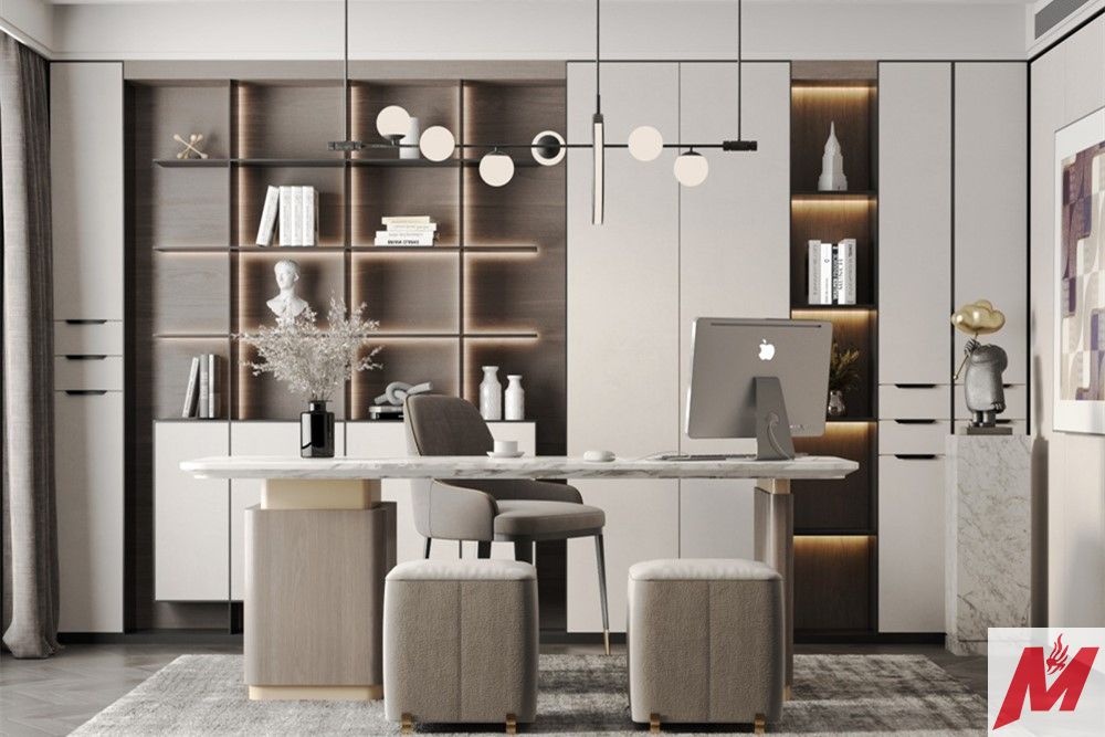 江門市萬科翡翠中央輕奢風格四居室裝修案例