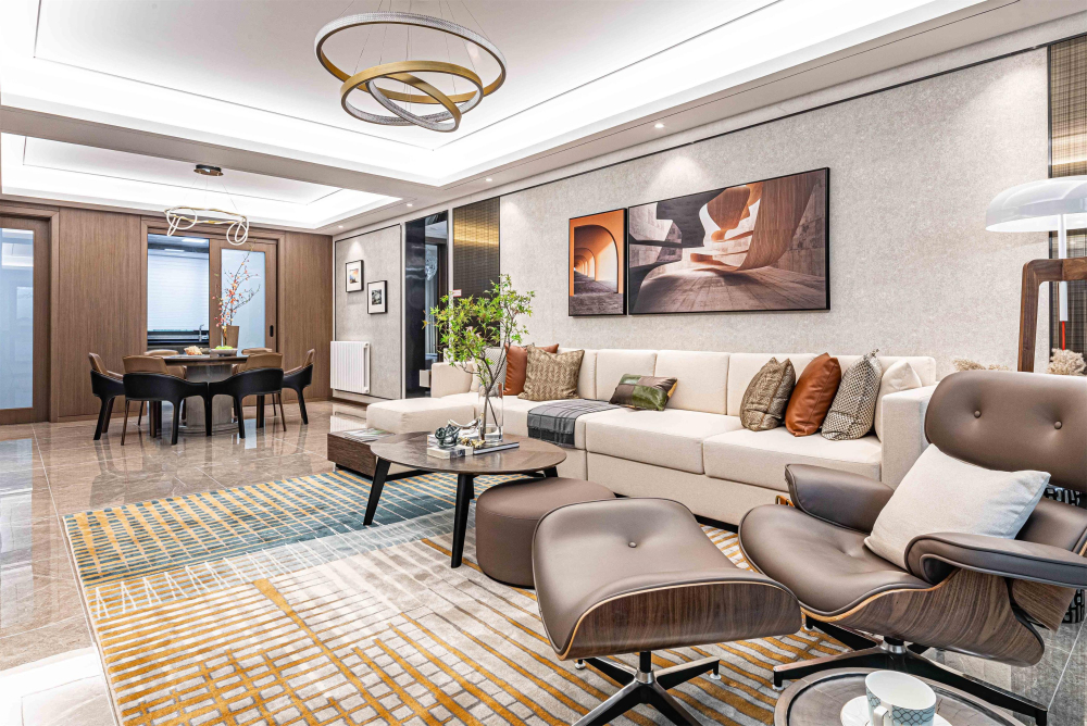 廣州市匯僑新城南區(qū)新中式風(fēng)格四居室裝修案例