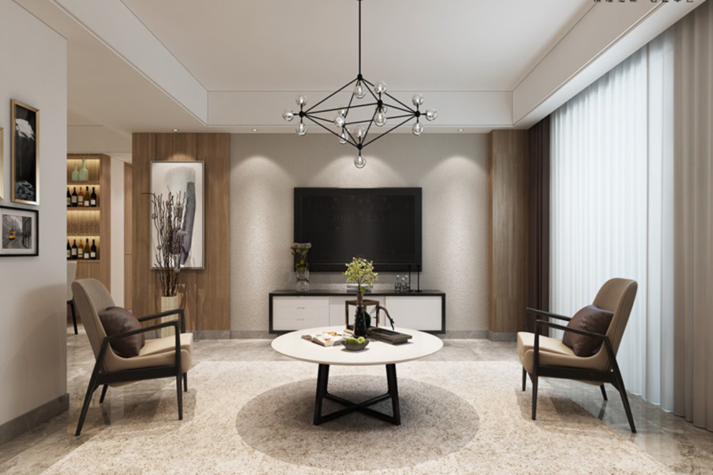 合肥市華宇信達·錦繡花城現(xiàn)代簡約風格三居室裝修案例