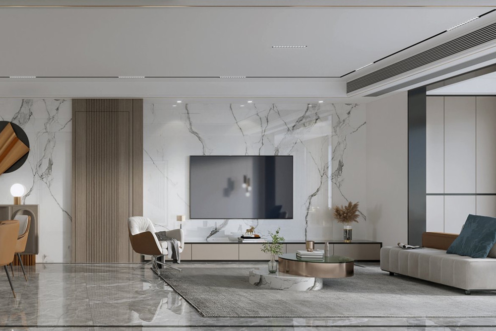 嘉興市碧桂園梧桐府現(xiàn)代簡約風格三居室裝修案例