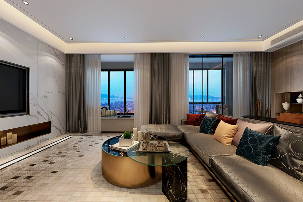 嘉興市吉翔大悅府現(xiàn)代簡(jiǎn)約風(fēng)格三居室裝修案例