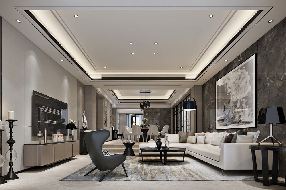 嘉興市江南春城現(xiàn)代簡約風(fēng)格四居室裝修案例