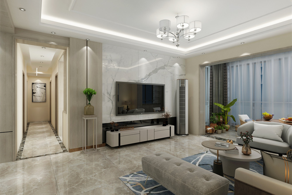 梧州市華夏天璽現(xiàn)代簡(jiǎn)約風(fēng)格三居室裝修案例