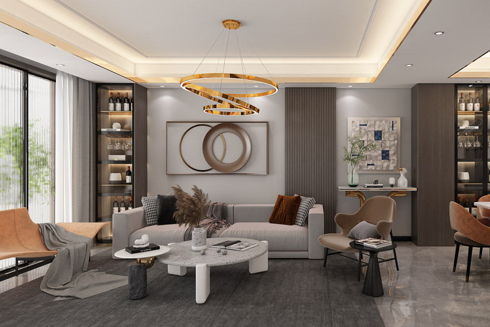 連云港201-300平米輕奢風格上海之春室內(nèi)設計效果圖