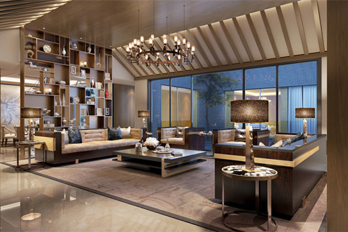 梧州市旺甫豪苑新中式風格三居室裝修案例