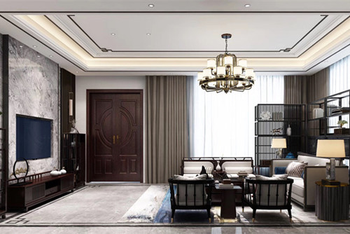 梧州市榜山三級45號住宅樓新中式風(fēng)格公寓裝修案例