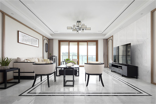 德陽市采氣隊家屬區(qū)新中式風格別墅裝修案例