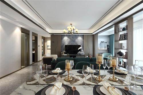 德陽(yáng)市春熙路商業(yè)廣場(chǎng)輕奢風(fēng)格三居室裝修案例