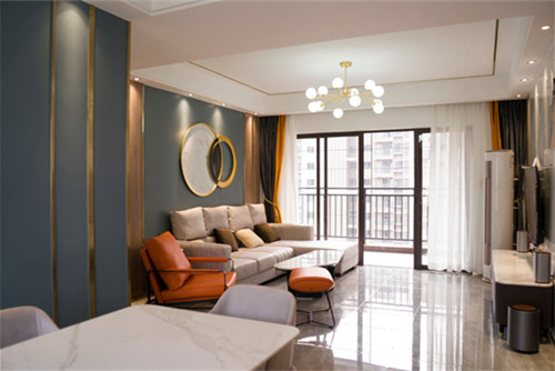 湛江市啟達(dá)東海岸輕奢風(fēng)格三居室裝修案例