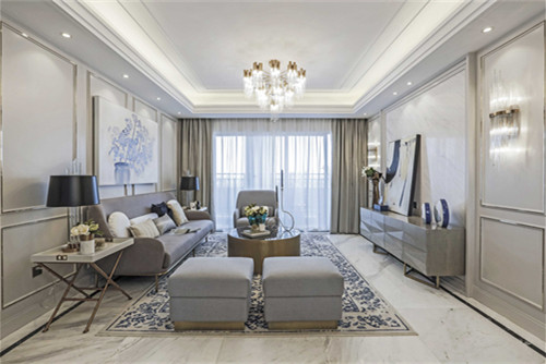 涼山彝族自治州101-200平米輕奢風(fēng)格中央公園紫云府裝修設(shè)計案例