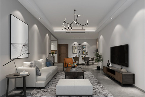 惠州市碧桂園十里銀灘別墅現(xiàn)代簡約風(fēng)格三居室裝修案例