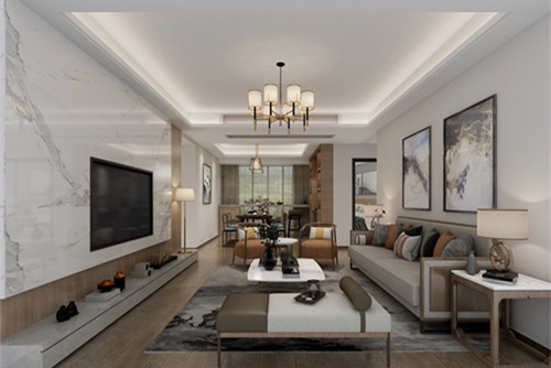 惠州101-200平米新中式風(fēng)格中信凱旋城裝修設(shè)計案例