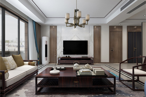 秦皇島101-200平米新中式風(fēng)格萬和城裝修設(shè)計效果圖