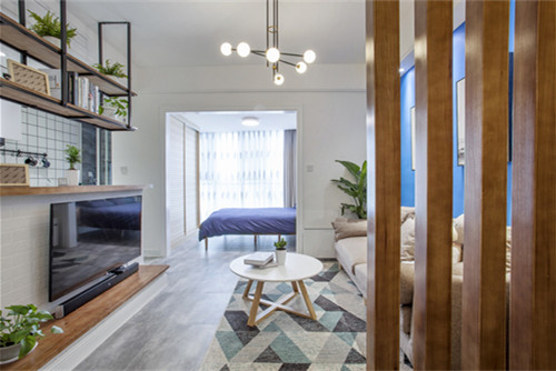 德陽市城東壹號北歐風(fēng)格二居室裝修案例