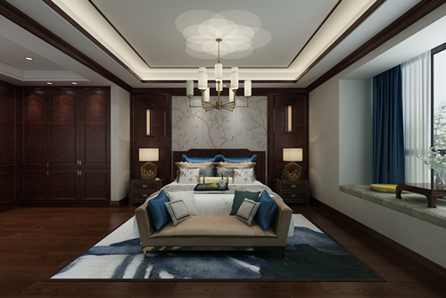 百色市田東碧桂園新中式風格四居室裝修案例