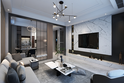 陽江市陽光馬德里現(xiàn)代風格別墅裝修案例