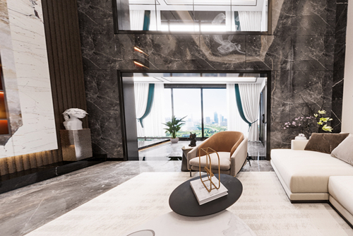 潮州市安盛花苑現(xiàn)代風格別墅裝修案例