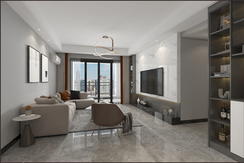 江門(mén)市潮連玫瑰園現(xiàn)代風(fēng)格三居室裝修案例