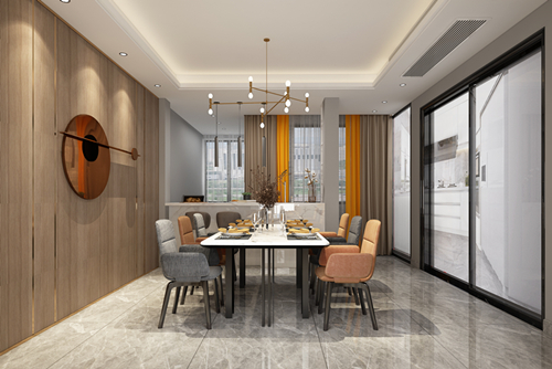 江門市鳳山水岸現(xiàn)代風(fēng)格四居室裝修案例