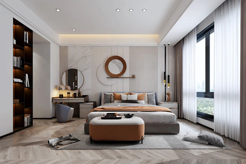 福州市富閩時代廣場現(xiàn)代風格三居室裝修案例