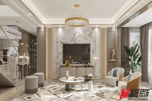 福州市富閩時代廣場現(xiàn)代風格四居室裝修案例