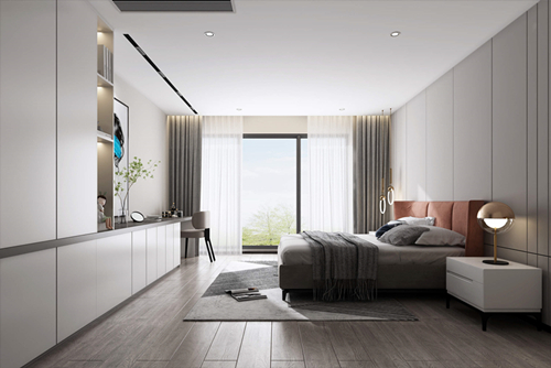 海口市南國威尼斯城別墅現(xiàn)代風(fēng)格三居室裝修案例