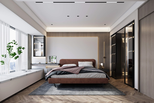 ?？谑械酆腿A庭現(xiàn)代簡約風(fēng)格平層裝修案例