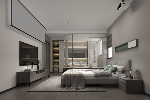 ?？谑虚徘f現(xiàn)代簡約風格四居室裝修案例