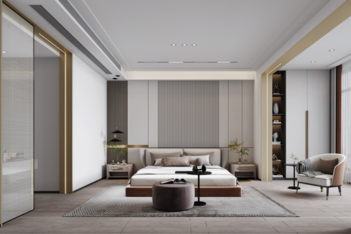 海口市南國威尼斯城別墅輕奢風(fēng)格平層裝修案例