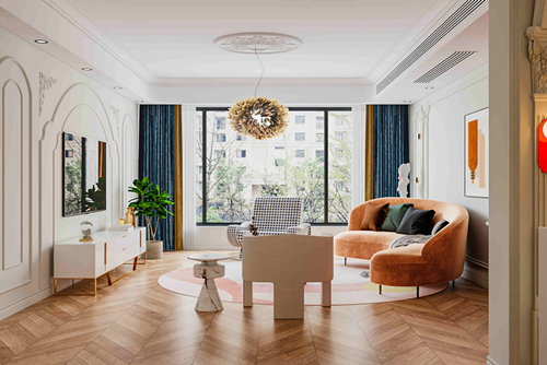 淮安市學士苑現(xiàn)代風格三居室裝修案例