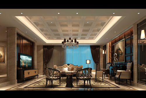 合肥市金隅大成郡歐式風格別墅裝修案例