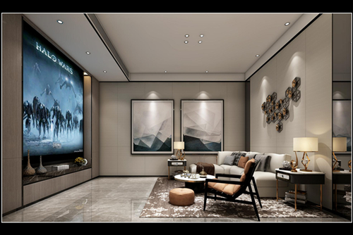 ?？谑泻？谌A潤中心現(xiàn)代風(fēng)格平層裝修案例