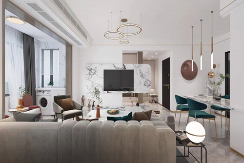 三明市安居小區(qū)現(xiàn)代風格三居室裝修案例