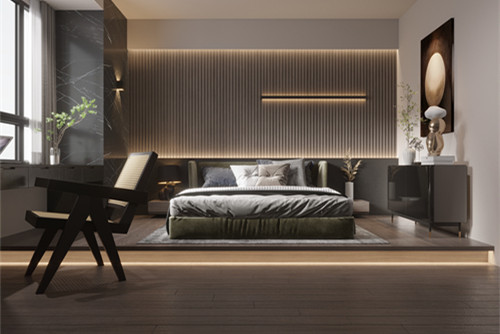 中山市旭日御華庭輕奢風(fēng)格三居室裝修案例