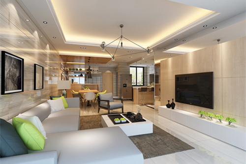 中山市華發(fā)觀山水別墅現(xiàn)代簡(jiǎn)約風(fēng)格三居室裝修案例