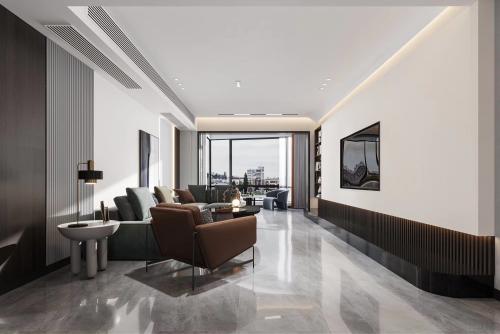 潮州市半小區(qū)現(xiàn)代簡約風(fēng)格三居室裝修案例