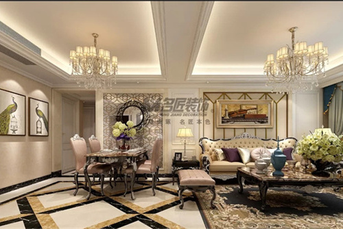 合肥市華宇信達·錦繡花城美式風格三居室裝修案例