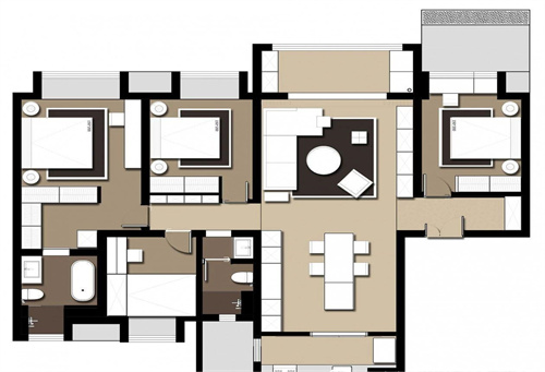 150㎡現(xiàn)代簡約,低調(diào)大氣、自然舒適,住起來很愜意